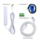 Detailansicht des Lieferumfanges des go-e Controllers (CH-30-01).