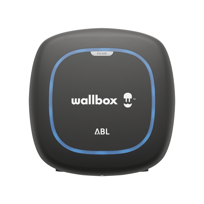 Wallbox ABL Pulsar 11 kW von vorne während des Ladens | Einfach E-Auto