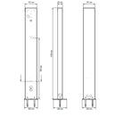 ABL Stele POLE Pulsar Eiffel Basic technische Zeichnung | Einfach E-Auto Shop