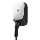 Angeschrägte Frontansicht Huawei Smart Charger 11kW und 22kW (SCharger-22KT-S0) mit eingestecktem Typ 2 Ladekabel.