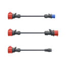 3-teiliges Adapterset 11 kW Gemini Flex 2.0 (Haushalt, 16 A blau, 32 A rot) | Einfach E-Auto Shop