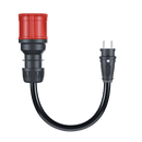 Detailansicht des CEE32A auf Haushaltssteckdose (Schuko) Adapters der im go-e Travellerset enthalten ist.