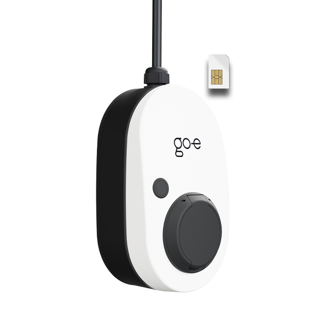 go-e charger gemini 2.0 LTE 11kw mit Kabel kaufen - schrägansicht