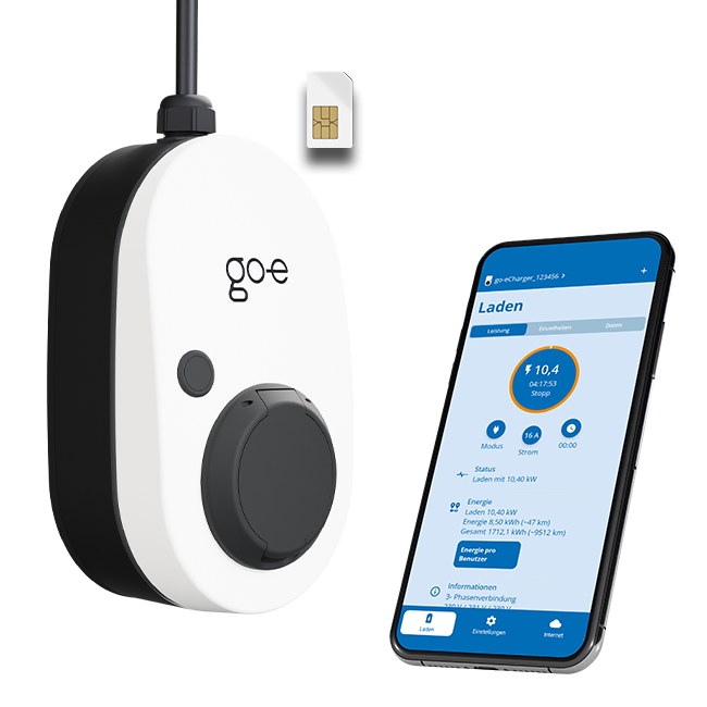 go-e charger gemini 2.0 LTE 11kw mit Kabel kaufen - mit App