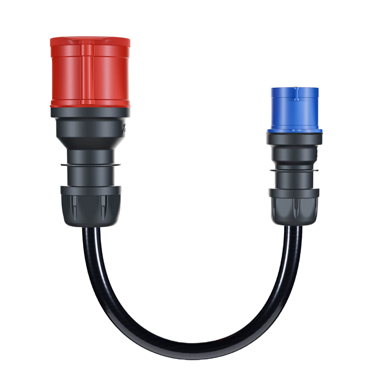 camping stecker adapter go-e Adapter Gemini flex 22 kW auf CEE blau 16 A (Campingstecker)