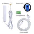 Detailansicht des Lieferumfanges des go-e Controllers (CH-30-01).