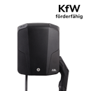 ABL Wallbox eMH1 Basic (22 kW) schwarz in der Frontansicht ist KfW förderfähig- Einfach E-Auto Shop
